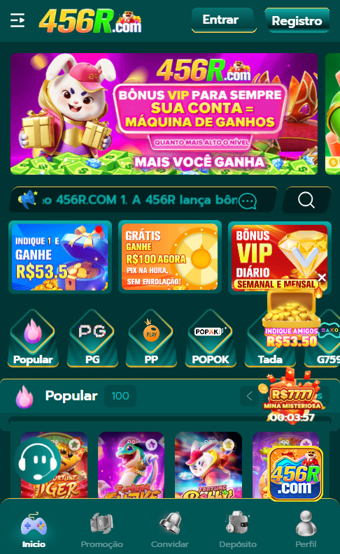 456r.com Bem-vindo ao 456R.COM: Ganhe R$ 60 por Amigo + Prêmios Diários